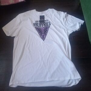 Men's Color White Golden State Valkyries Primary Logo T-Shirt WNBA Comfort..